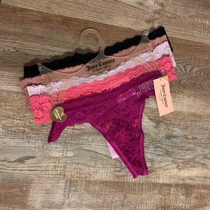 NWT Juicy Couture 5PCK Thongs